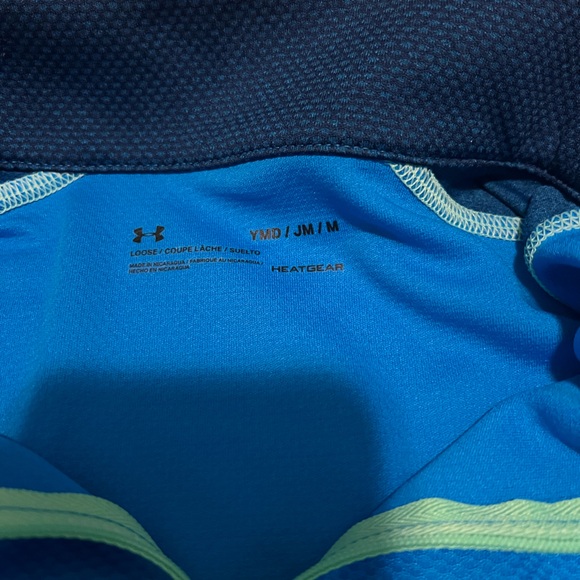 Under Armour Navy and Light Blue Athletic Shirt youth boys - Picture 3 of 3